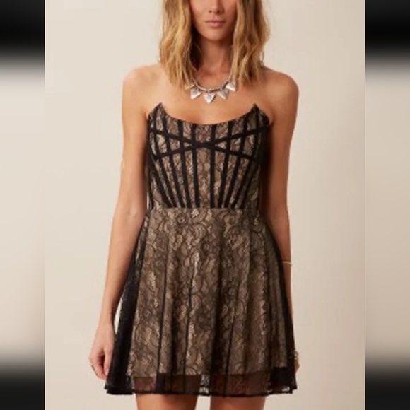 NWT For Love & Lemons Corset Mini Dress Size M - Picture 1 of 6